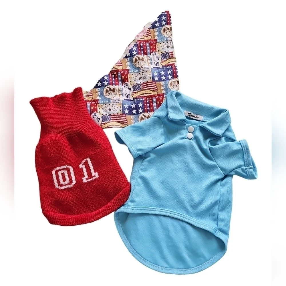 🟠 4 for $25 🟠 CLOTHING BUNDLE FOR SMALL DOG - 3 PIECES